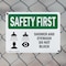 Signmission Shower And Eyewash Do Not Block With Symbol, 14 in W x Rectangle, Plastic OS-2PACK-SF-P-1014-L-10976 - alternate 3